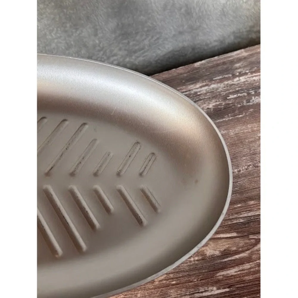 Oval Grill Pan Heavy Duty Cast Aluminum Nonstick Stovetop Cooking‎
